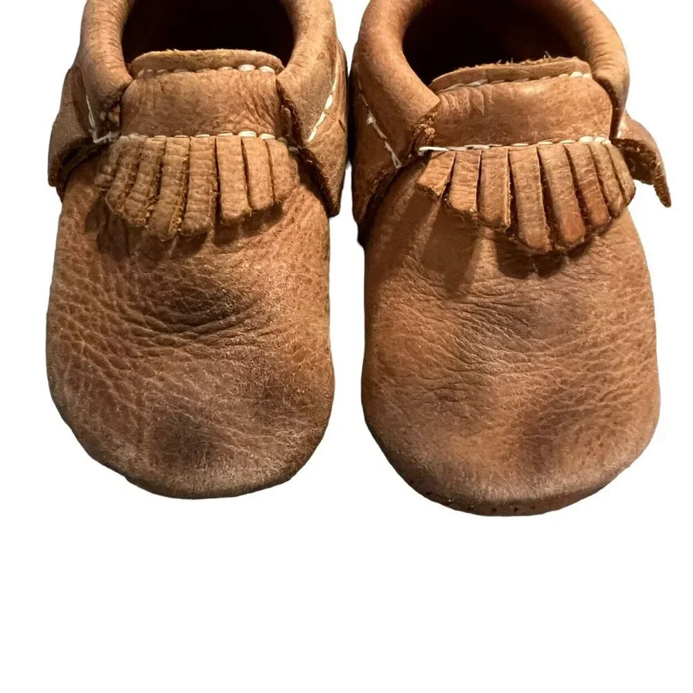 Freshly Picked Sz 3 Brown Genuine Leather Moccasins